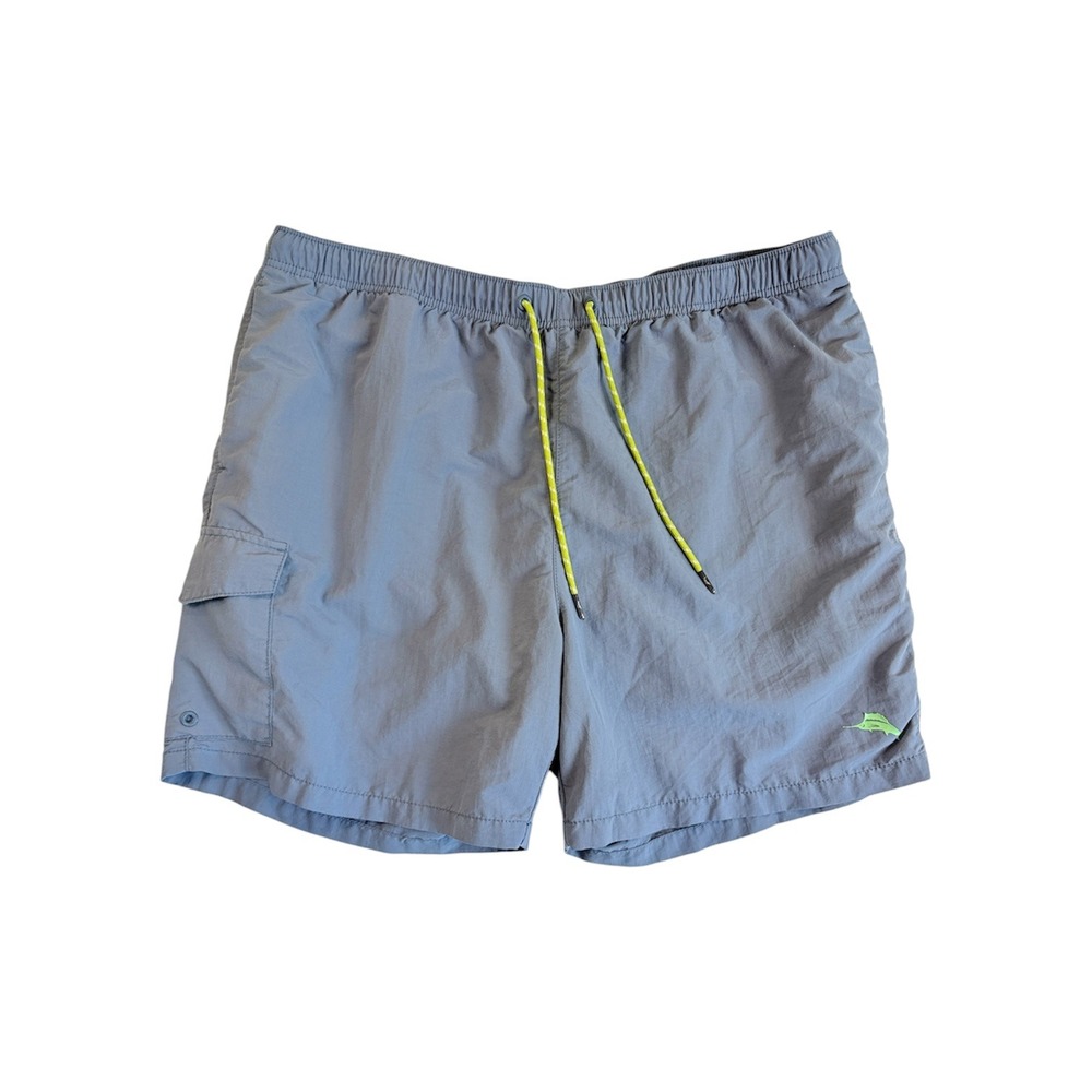Tommy Bahama Swim Shorts Men XL Blue Nylon Cargo Relaxed TR911331